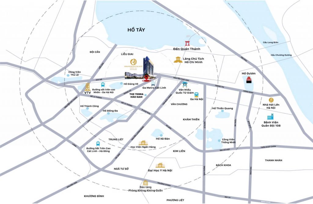 Vị trí Grandeur Palace Giảng Võ